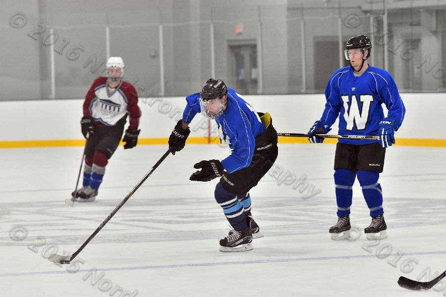 Wheaton College Men\'s Ice Hockey vs Middlesex Community College. - Photo By: KEITH NORDSTROM